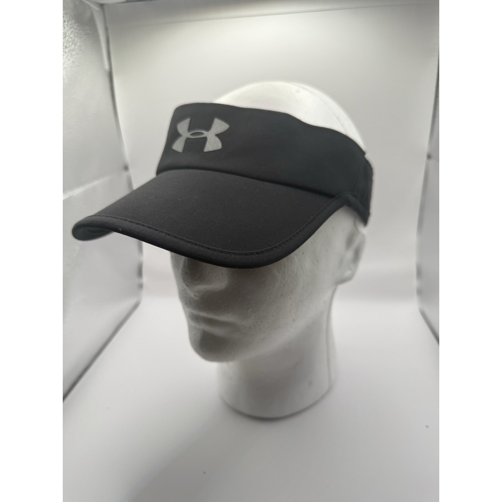 Adult Under Armour Adjustable Golf Visor  Black/silver OSFM